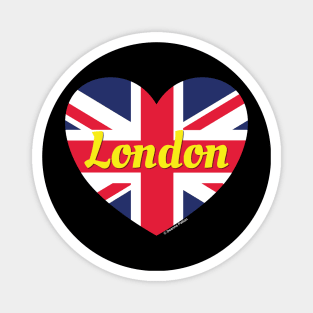 London England UK British Flag Heart Magnet